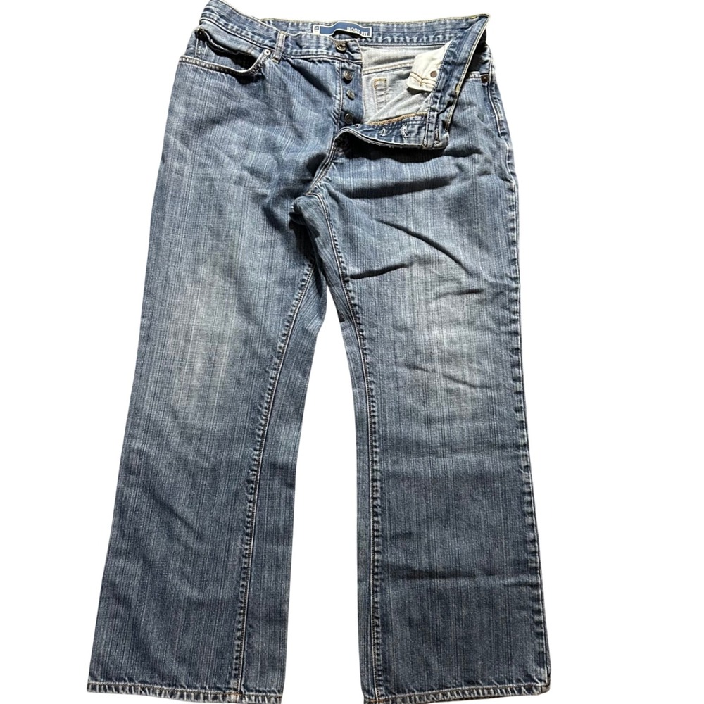 VTG Gap Boot Fit Jeans Mens 35x30 Blue Medium Wash Button Fly Denim Pants
